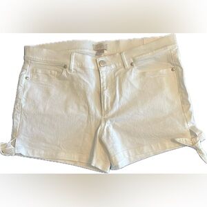 Ann Taylor Loft White Denim Shorts